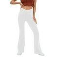 thumbnail image 3 of AEXTO Flex High Waisted Crossover Pocket Washed Stretchy Knit Casual Super Flare Jeans # summer # summervibes # NovaTopFinds # TikTokShopBacktoSchool Bottoms Denim, 3 of 5