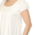 thumbnail image 5 of White Mark Women's Cap Sleeve Pleated Top, 5 of 6