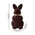 thumbnail image 4 of 3 Pcs Easter Flocked Bunnies Figurine with Bow tie 7.8" Flocking Rabbit Tabletop Ornament for Easter Centerpieces for Spring Home Office Table Decor, Party Supplies Gifts for Friends, 4 of 6