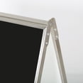 thumbnail image 3 of M&T Displays Stainless Steel Chalk A Board 22x28 Inch Double Sided Silver Sandwich Board Folding A-Frame Sidewalk Curb Sign Portable Advertisement Display for Restaurant Cafe, 3 of 6