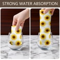 thumbnail image 4 of 2 Pcs Funny Kitchen Towels,White Sunflower Pattern Microfiber Dish Towels,Kitchen Tea Towels,Kitchen Towel Set (18" X 26"), 4 of 7
