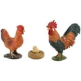 thumbnail image 2 of Exquisitos realistas de PVC, modelo de juguetes, de , de arena en miniatura, escenas, suministros de decoración, Pollo Hugo Figuras de animales de granja, 2 of 9