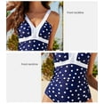 thumbnail image 4 of Womens One Piece Swimsuits V Neck Tummy Control Bathing Suit Swimwear for Women,Black,3XL, 4 of 4