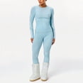 thumbnail image 5 of Uaswgudfs Women's Winter Ski Thermal Underwear Set, Slim Fit Moisture Wicking Base Layer Long Sleeve Bodysuit, 5 of 7
