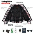 thumbnail image 4 of Dream Apparel Men's Long Sleeve Casual Shirt Armored Buffalo Plaid Flannel Shirt 100 % Cotton, 4 of 6