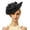 Black, variant on Zulora Women's Fascinator Hat Feather Decorative Cap for Wedding Party Event