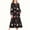 Black, variant on LJEFF Girls Long-Sleeve Tiered Maxi Dress, Soft Spring Fall Bow Prints Pockets Design Girls' Casual Dresses Multicolor Size 8