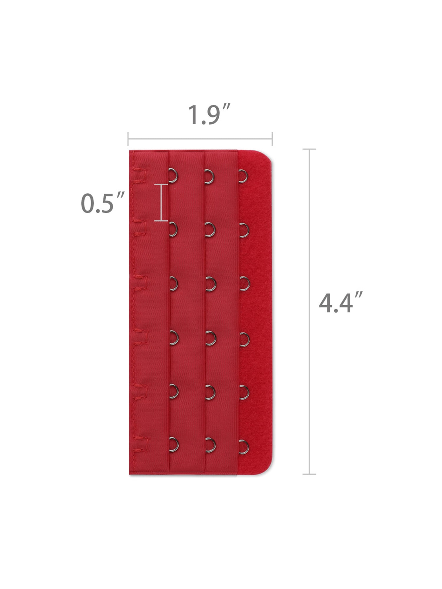 Unique Bargains Women's 3 Rows 5/6 Hooks Bra Extensions Red 3