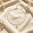 thumbnail image 3 of HESHPAWS S925 Sterling Silver Initial Bracelets for Women, Your surname initial bracelet, 3 of 5
