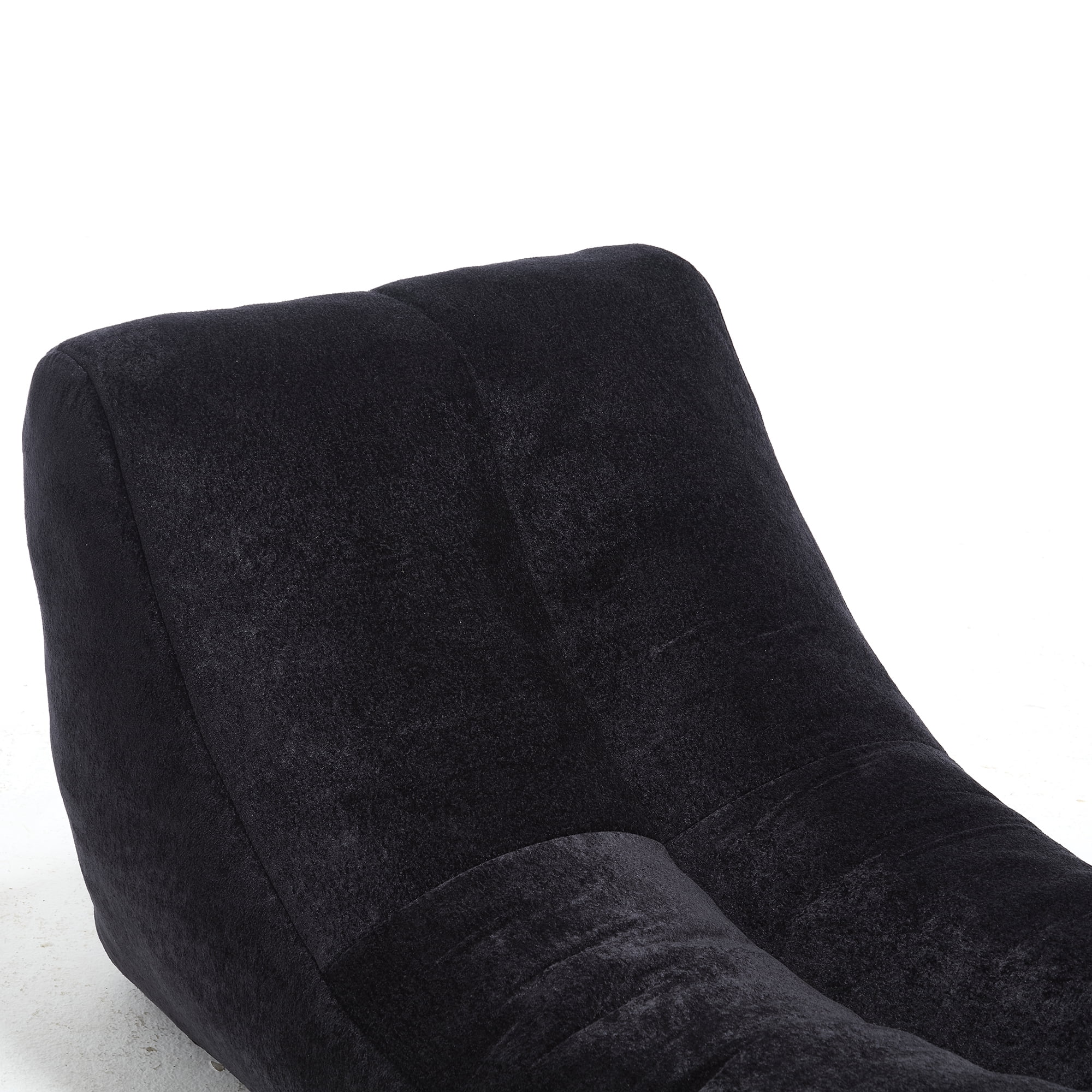 Aukfa Ergonomic Yoga Chaise Lounge Chair Extra Thick Foam Chair for Stretching, Mediitation in Home & Studio,Black