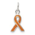 thumbnail image 1 of 925 Sterling Silver Orange Enameled Awareness Charm and Pendant, 1 of 2