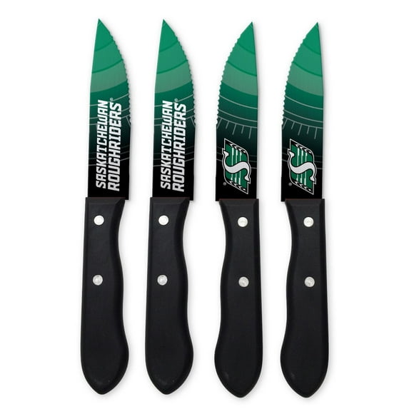 The Sports Vault Ensemble de Couteaux à Steak Saskatchewan Roughriders