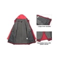 thumbnail image 6 of Little Donkey Andy Women's Softshell Fleece Lined Jacket with Hood Windbreaker Insulated Long Warm Rain Jacket (Red XS), 6 of 7