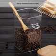 thumbnail image 5 of Tarro De Cristal Transparente Para Granos De Café, Tarro De Almacenamiento Práctico Con Cuchara, Tapa De Madera Para Condimentos, Cocina De Té Yuarrent HA024746-00, 5 of 5