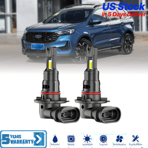 Premium LED Upgrade Kit - 9012 LED Headlight Kit - Compatible with Ford Edge 2011-2014 – 2 Pack High Beam Lamp Set – 48,000LM LED Replacement Bulb Kit