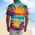 thumbnail image 3 of Gamivast Mens Hawaiian Shirts Short Sleeve Sunset Landscape Graphic Beach Shirts Quick Dry Soft Tropical Shirts Summer Vacation Luau Party Camp, 3 of 5