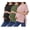 Black + Green + Pink, variant on 3 Pack Maternity Shirts Split Side Oversized Pregnancy Tops Crew Neck Short Sleeve Postpartum Clothes