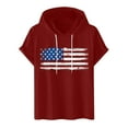 thumbnail image 2 of UVEASISHA 4Th of July Hooded Tshirt for Men Short Sleeve American Flag Hoodie Independence Day Patriotic Hoodies Red M, 2 of 8