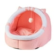 thumbnail image 2 of Cat Beds for Indoor Cat Pet Beds for Cats and Small Dogs Cat Bed Cave Pet Plush Tent House for Cats Kitten Dogs Puppy and Rabbit Pink Sizes-S, 2 of 8