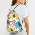 thumbnail image 6 of XMXT Unisex Drawstring Backpack for Women Men, Colorful Cartoon Elephant Waterproof Gym Bag String Bags for Shopping Sport Travel, m, 6 of 8