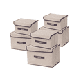 thumbnail image 1 of 6 Unidades Cajas Organizadoras De Tela Plegables Con Tapas Lab.G Café, 1 of 5