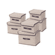 thumbnail image 1 of 6 Unidades Cajas Organizadoras De Tela Plegables Con Tapas Lab.G Café, 1 of 5