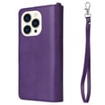 thumbnail image 5 of Allytech Detachable Wallet Case for Apple iPhone 15 Pro Max, Vintage PU Leather Folio Flip Wallet Case Multiple Cards Slots Kickstand Shockproof Protective Phone Case for iPhone 15 Pro Max - Purple, 5 of 17