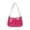 Hot Pink, variant on JeashCHAT Leather Shoulder Bags for Women, Cute Tote Handbag Mini Purse with Zipper Closure, Solid Color Retro Under the Arm Purses for Work Dating Party, White