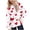 Red, variant on Lorytime Kids Girls Sweatshirt with Pockets Long Sleeve Crewneck Tops Hoodies Heart Valentine Pullover Loose Outerwear