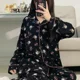 thumbnail image 3 of Conjuntos de pijamas de Anime Sanrio Kawaii para niñas, ropa de dormir de dibujos animados Kuromi, manga larga, ropa de casa de princesa delgada, primavera y otoño, 3 of 4