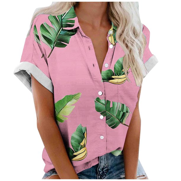 Eres Más Que una Camisa de Puntuación de Prueba Turndown Collar Impreso Blusa, Manga Corta Moda Casual Top