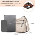thumbnail image 4 of Sunyuer Fashion Crossbody Bag For Women Shoulder Bag Soft PU Leather Handbags Purses Multi Pocket Hobo Tote Bag, 4 of 6