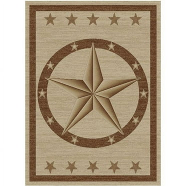 Mayberry Rug  7 ft. 10 in. x 9 ft. 10 in. Hearthside Western Star Area Rug - Beige