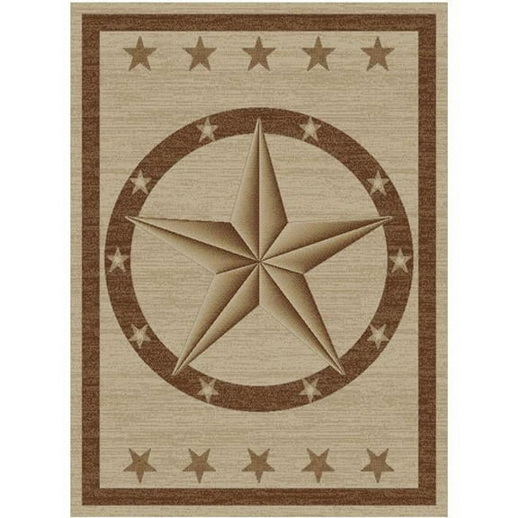 Mayberry Rug  7 ft. 10 in. x 9 ft. 10 in. Hearthside Western Star Area Rug - Beige