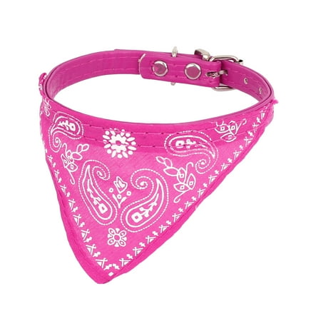 - Unique Bargains Single Pin Adjustable Pets Dog Puppy Scarf Bandana Neck Collar Fuchsia