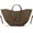 Brown, variant on Wing Bag Cyme Cowhide Tote Women Bucket Handbag Leather Lightweight Versatile Bag for Work Travel Shopping