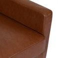 thumbnail image 4 of Noble House Adeel Faux Leather Club Chair, Cognac Brown, Dark Brown, 4 of 8