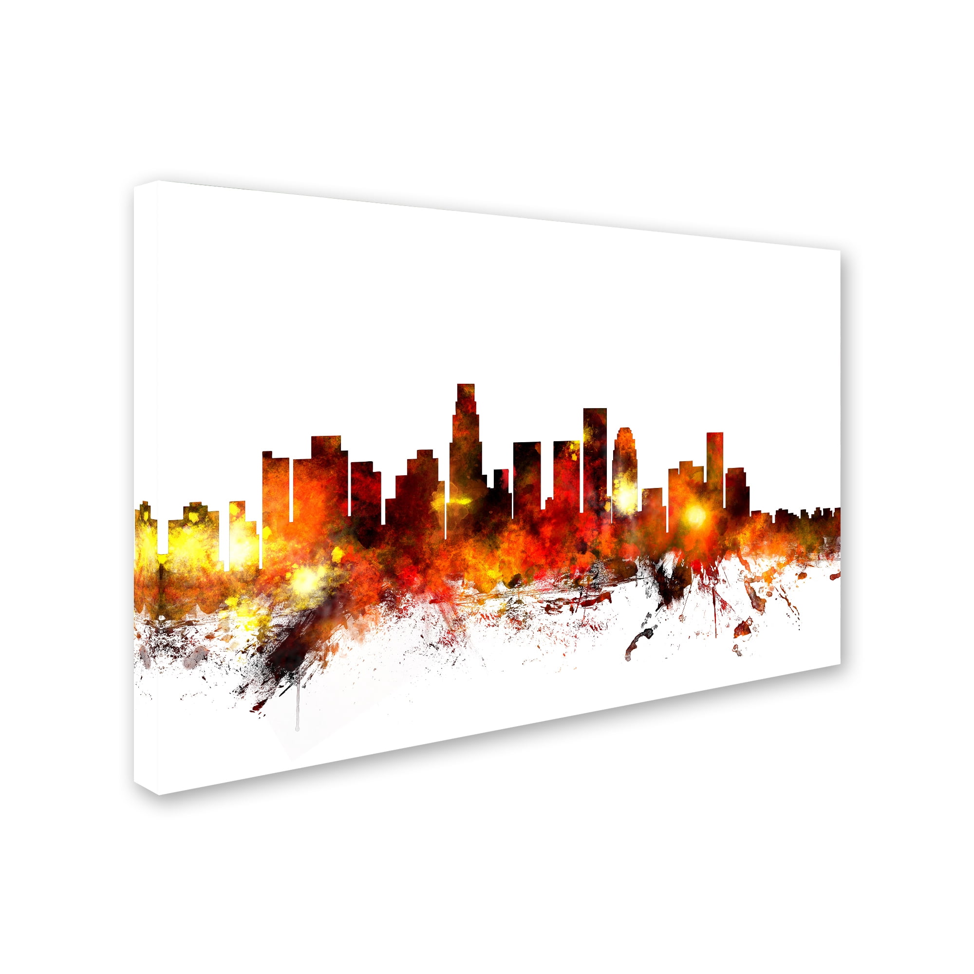 Trademark Fine Art "Los Angeles California Skyline III" Canvas Art by Michael Tompsett