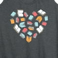 thumbnail image 3 of Instant Message - Book Heart - Women's Racerback Tank Top, 3 of 6