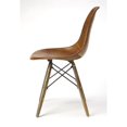 thumbnail image 4 of Beaumont Lane Rustic Industrial Leather Side Chair, Brown (Set of 1), 4 of 7