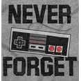 thumbnail image 2 of Never Forget Old School Video Gamer Plus Size Crewneck Graphic Tee Shirt Brisco Brands 3X, 2 of 5
