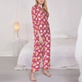 thumbnail image 3 of Lsque Piggy Sunflower Pattern Long Sleeve Pajama Set for Women - Soft 2-Piece Sleepwear and Loungewear Set with Pockets, Comfy Nightwear-Small, 3 of 7