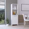 thumbnail image 2 of Xukmct Pantry Cabinet with 4 Shelves, Single Door Storage Cabinet for Living Room, Bathroom, White, 2 of 8