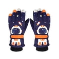 thumbnail image 1 of Kids Snow Gloves Winter Lined Fleece Space Astronaut Winter Snow Mittens Windproof Touch Screen Ski Gloves for Girls Boys Snow Gloves for Children, 1 of 1