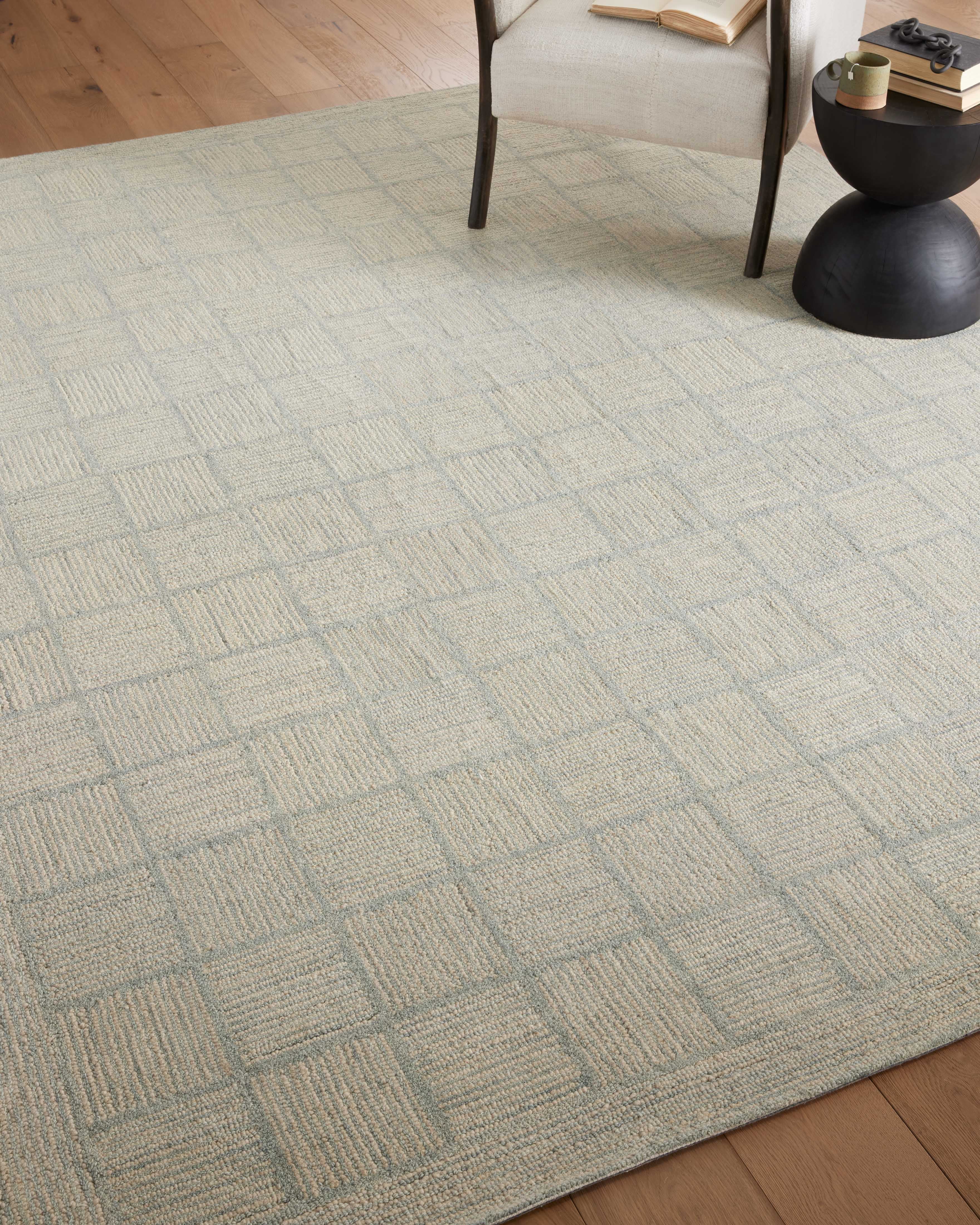 Chris Loves Julia x LoloiFrancis Silver / Sky 2'-3" x 3'-9" Accent Rug