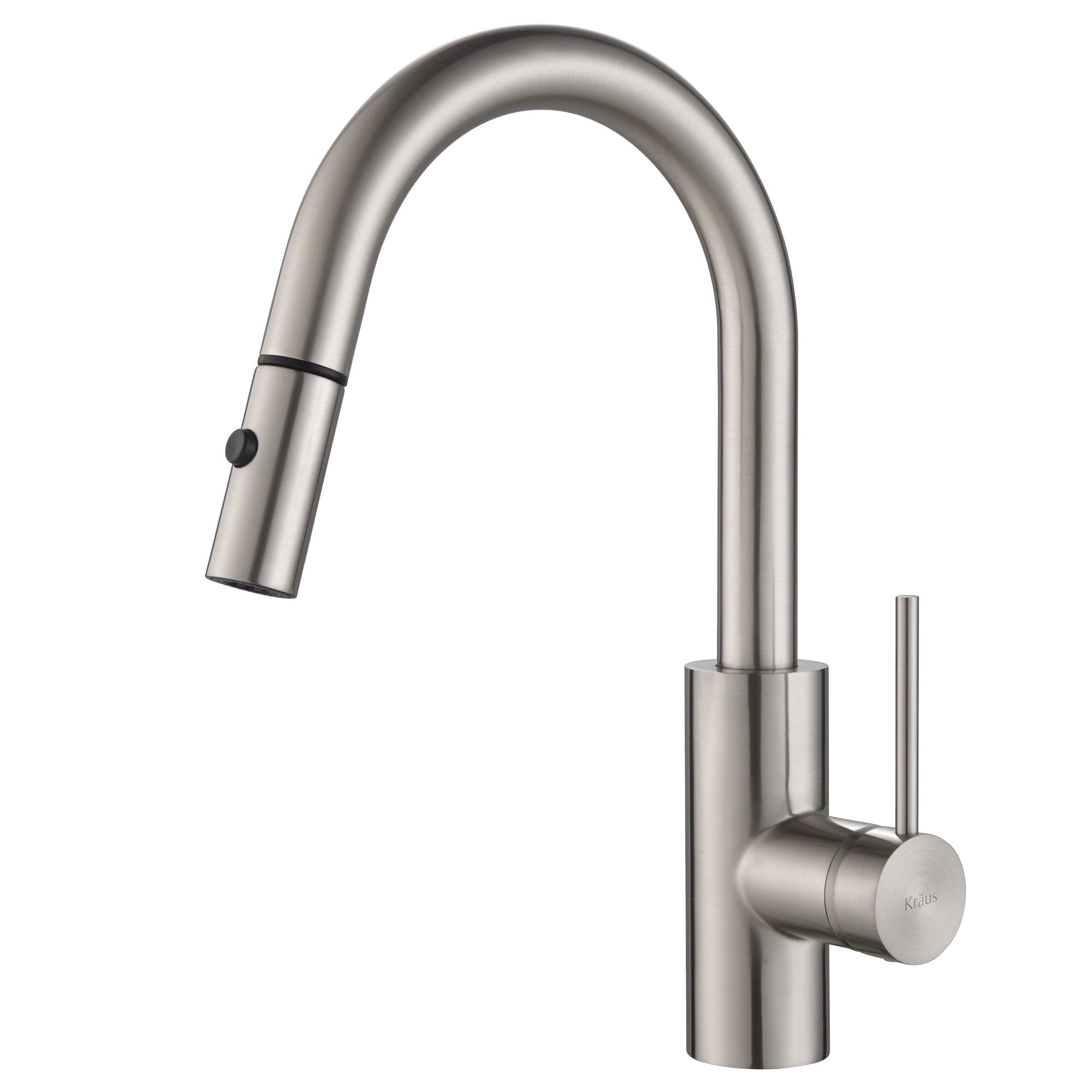 KRAUS Spot Free Oletto™ Single Handle Pull Down Kitchen Faucet in all-Brite™ Stainless Steel Finish
