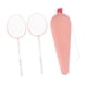 thumbnail image 5 of Juego de raquetas de bádminton luminosas que brillan en la oscuridad con mango antideslizante para uso en interiores y exteriores. Rosa, 5 of 9