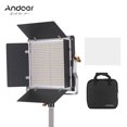 thumbnail image 1 of Andoer Professional LED Video Light Dimmable 660 LED Bulbs Bi-Color Light Panel 3200-5600K CRI 85+ with U Bracket & Barndoor Lighting Kit for Studio Photography Video, 1 of 7