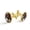 Color 3, variant on Men's Classic Stainless Steel, Cat Skull Flowers Mushroom Pattern Cufflinks Business Wedding Shirts, Golden