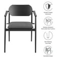 thumbnail image 2 of Aeris Dining Armchair Set of 2 in Charcoal, 2 of 11